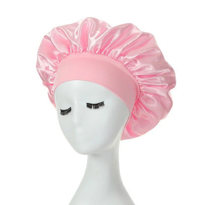 "Satin Sleep Bonnet: Luxurious Night Hair Cap for Women - Unisex Sleeping Hat for Hair Care"