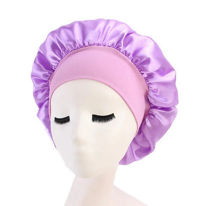 "Satin Sleep Bonnet: Luxurious Night Hair Cap for Women - Unisex Sleeping Hat for Hair Care"