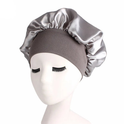 "Satin Sleep Bonnet: Luxurious Night Hair Cap for Women - Unisex Sleeping Hat for Hair Care"