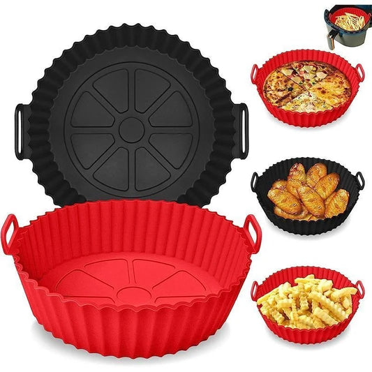 "Revolutionize Cooking with Reusable Non-Stick Silicone Air Fryer Liners – Easy Clean, Food-Safe Basket Accessories!"