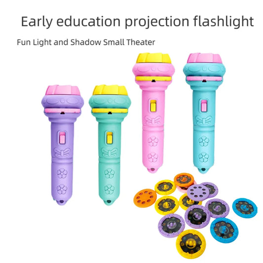 "BrightMinds: Early Learning Projection Torch with Puzzle & Map Cards"