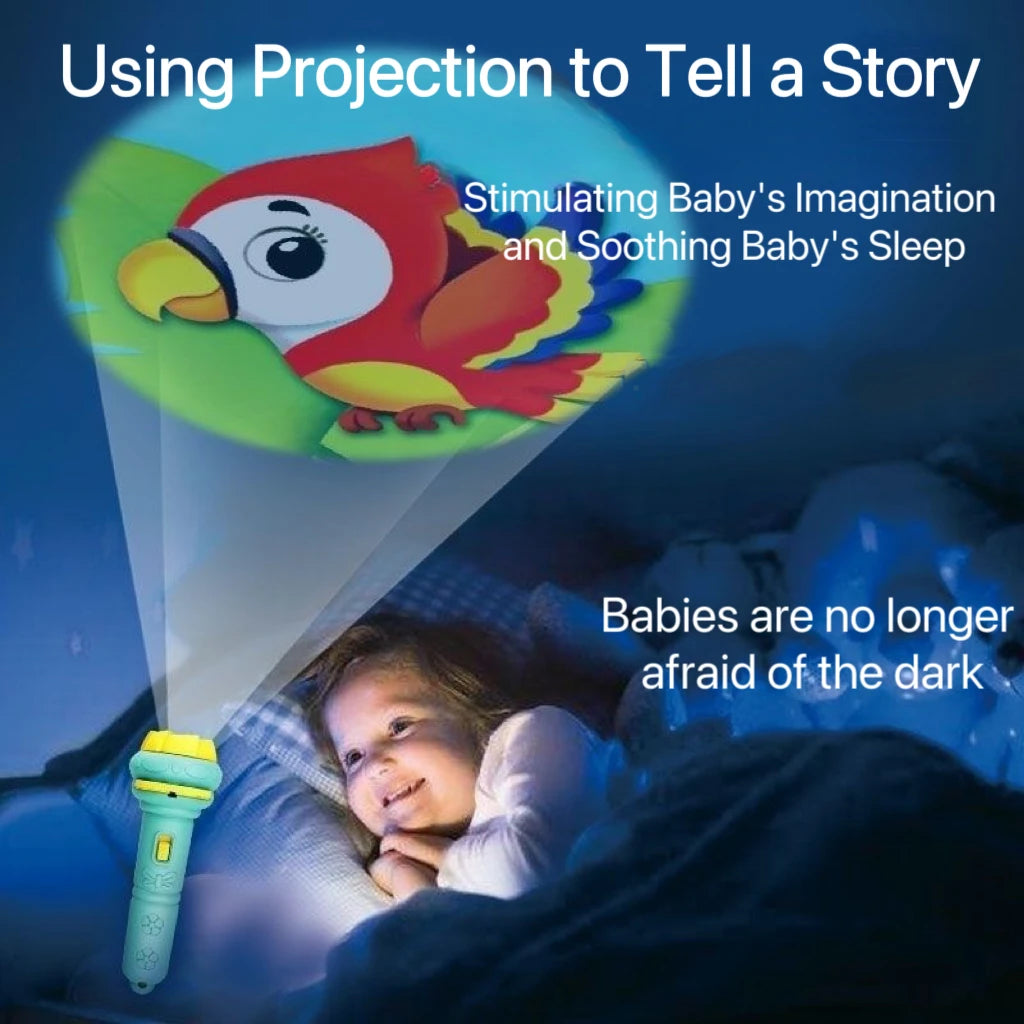 "BrightMinds: Early Learning Projection Torch with Puzzle & Map Cards"