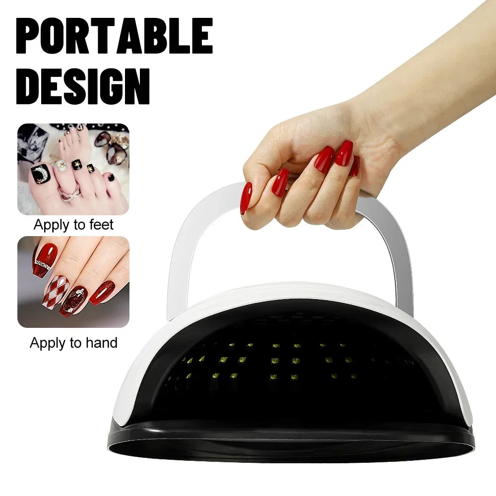 380W UV LED Nail Lamp Dryer for Nails Gel Polish with 81LEDs 4 Timer Setting HD Display Auto Sensor Professional