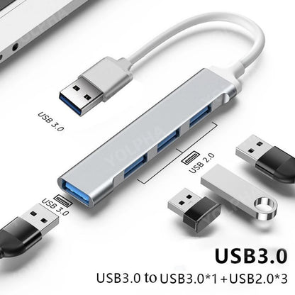 FastConnect 4-Port USB 3.0 & Type-C Hub