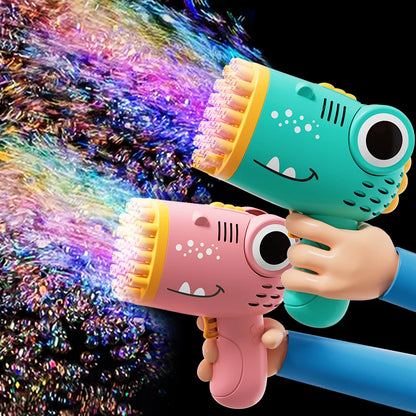 DinoBubble 40-Hole Electric Bubble Gun