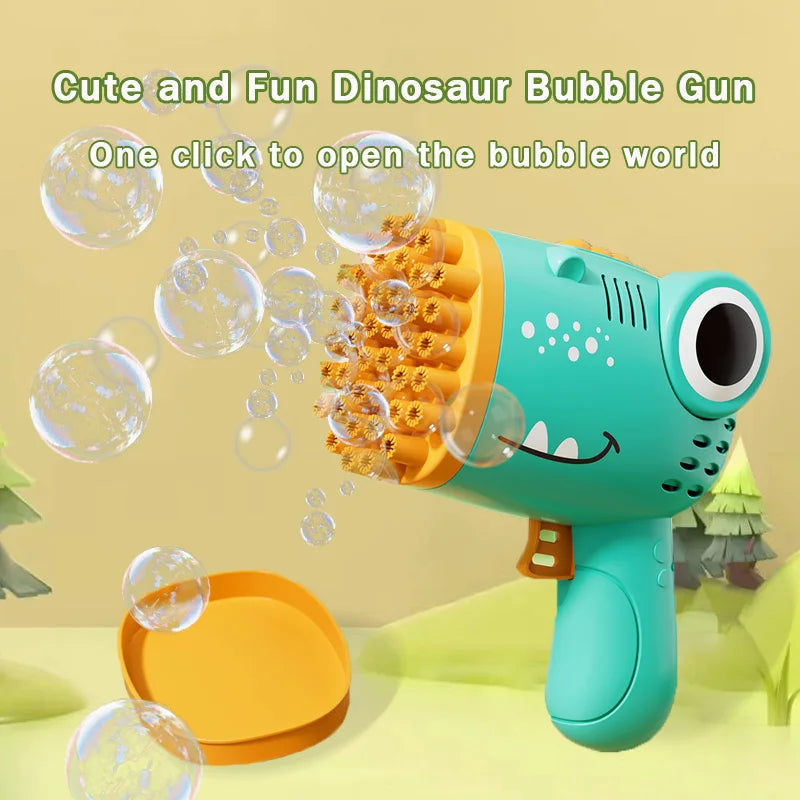 DinoBubble 40-Hole Electric Bubble Gun