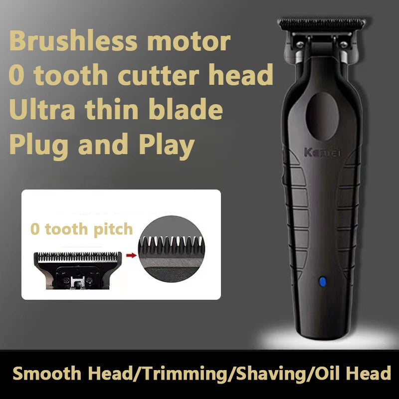 "ProEdge Master: Kemei 2299 Cordless 0mm Barber Trimmer for Precision Detailing & Finishing"