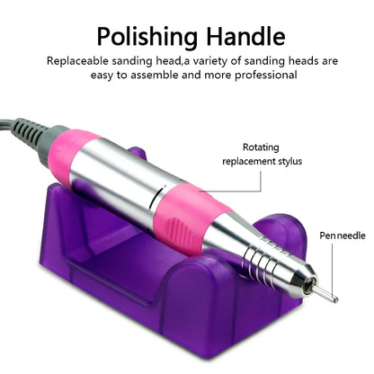 PrecisionPro NailMaster: 35K/20K RPM Electric Nail Drill & Manicure Master Kit