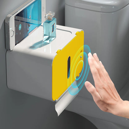 "SmartSense Auto Dispenser: Hands-Free Induction Toilet Paper Shelf"