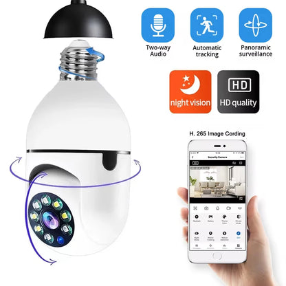 "SecureGlow 360: Smart 5G Bulb Camera with Full-Colour Night Vision"