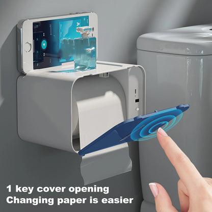 "SmartSense Auto Dispenser: Hands-Free Induction Toilet Paper Shelf"